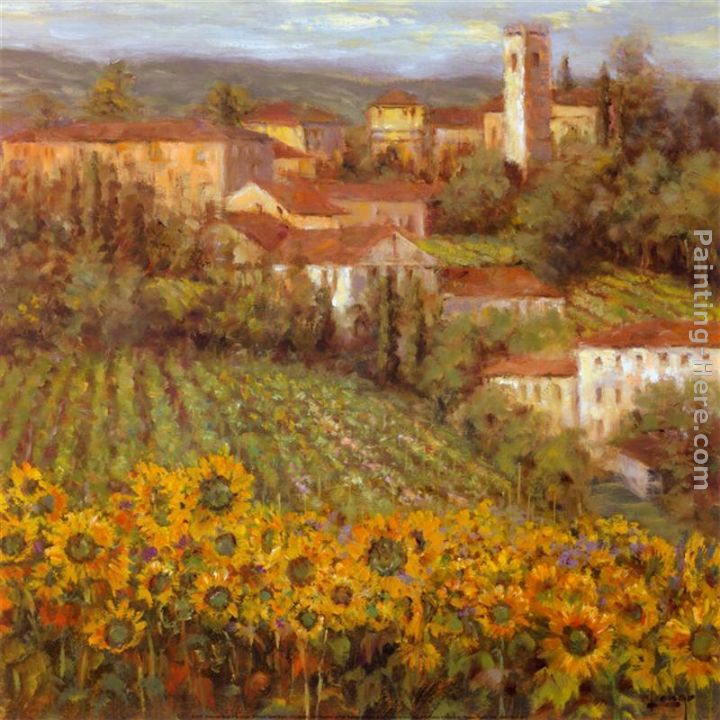 Provencal Village IV painting - Michael Longo Provencal Village IV art painting